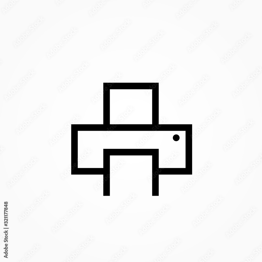 print single icon vector illustration print single icon vector illustration