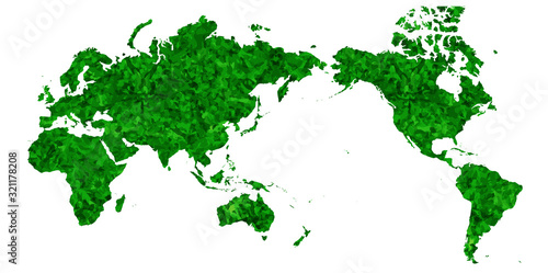 世界 地図 緑 アイコン