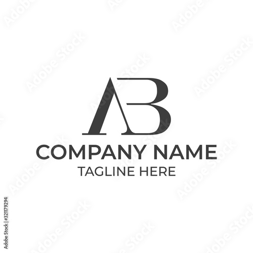 Modern and simple logo design for letter B