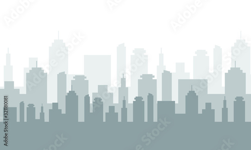 silhouette city skyline. vector illustration © Erta