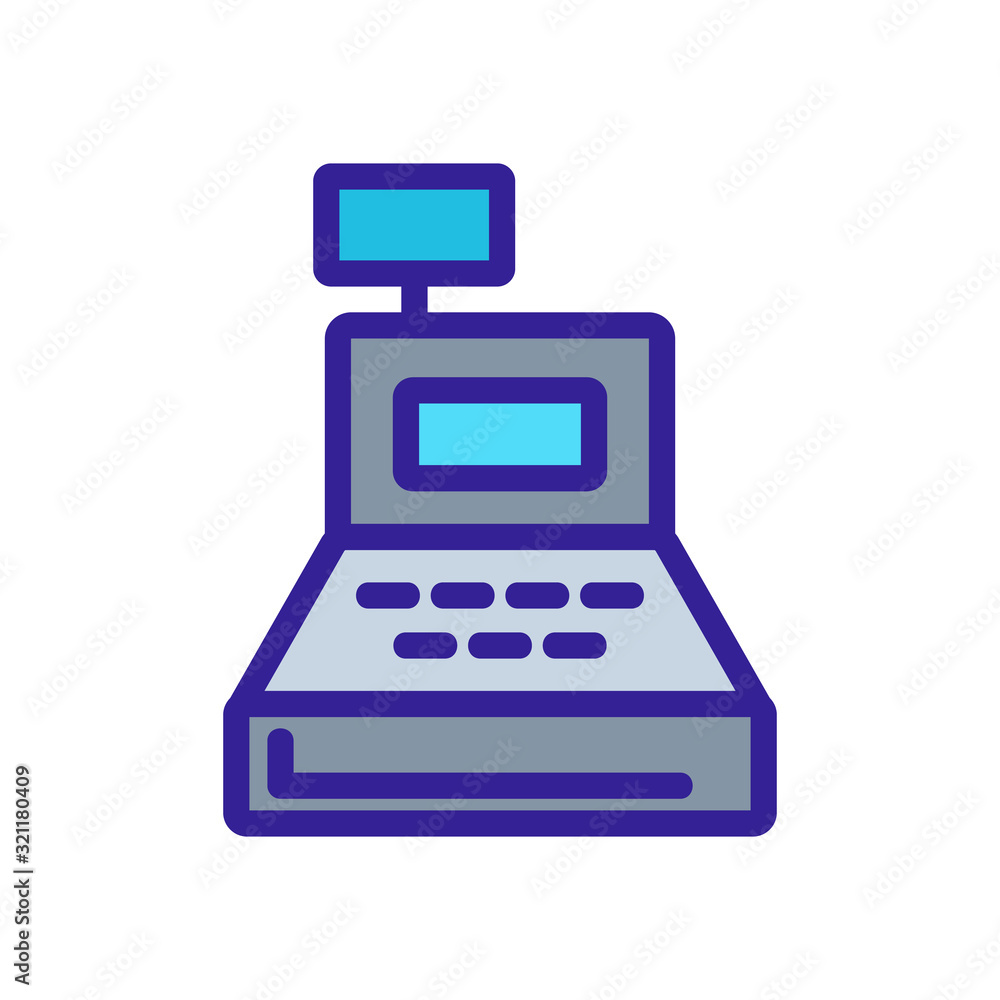 Cashier icon vector. Thin line sign. Isolated contour symbol illustration Cashier icon vector. Thin line sign. Isolated contour symbol illustration