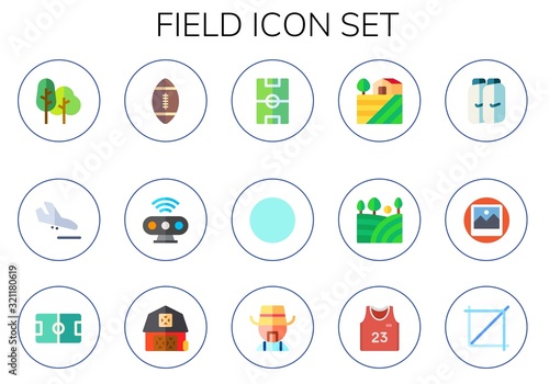 Modern Simple Set of field Vector flat Icons © Anna