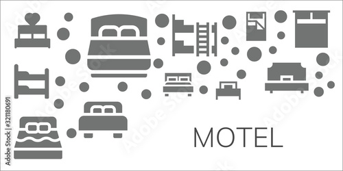 motel icon set