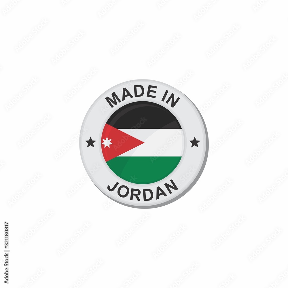 Circle National flag (Made in) - Jordan Circle National flag (Made in) - Jordan