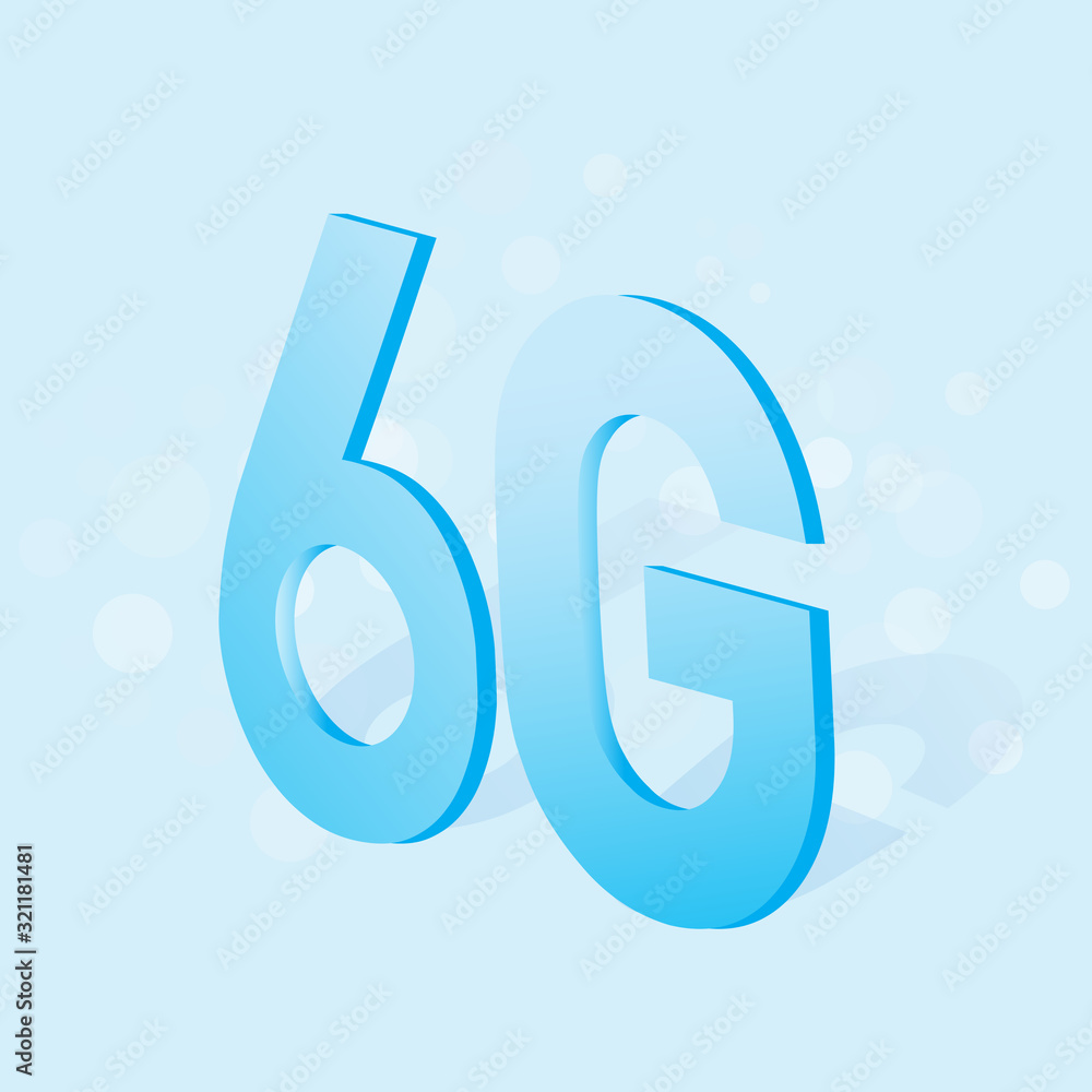 The 6g digital connection vector image for technology content. The 6g digital connection vector image for technology content.