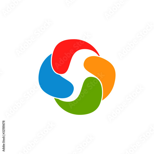 coalition logo abstract blend design