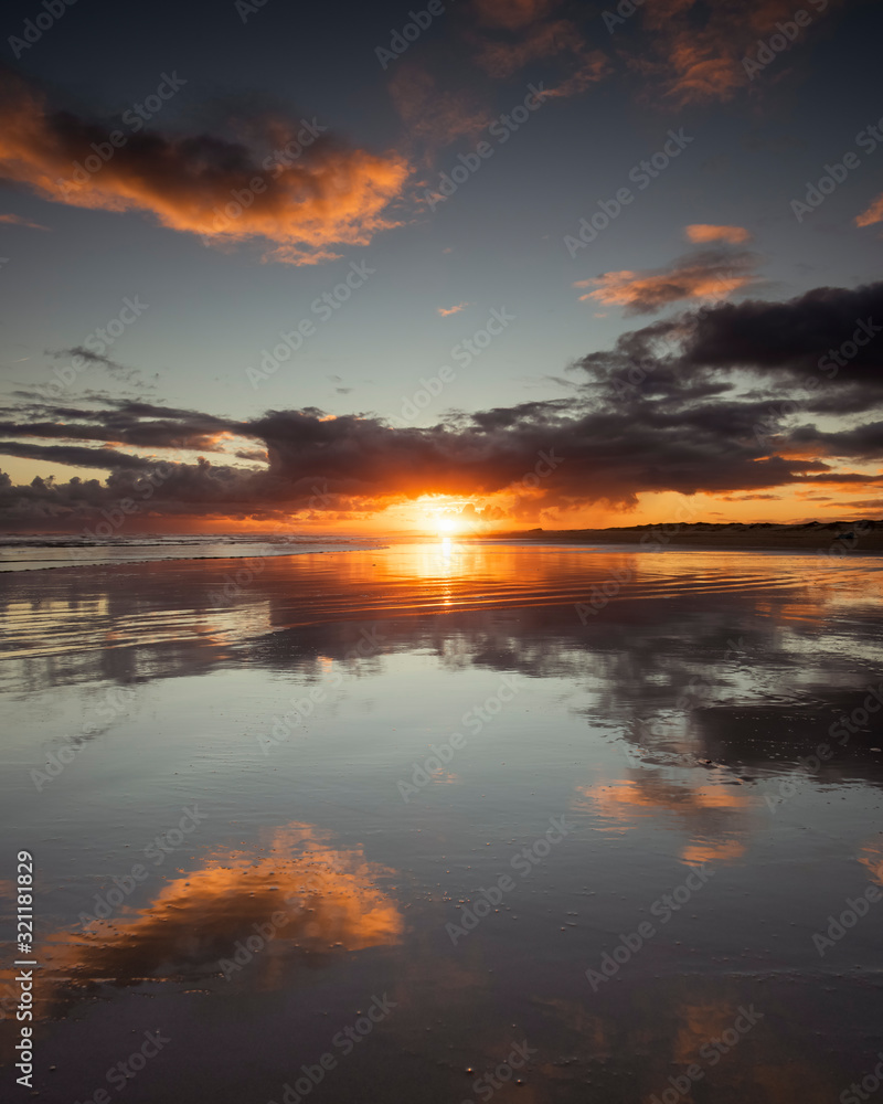 Beach at sunset, Anna Bay Australia