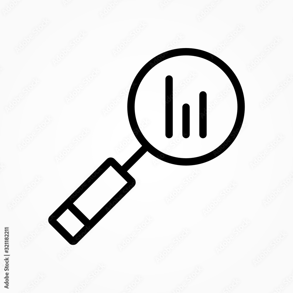Analysis sign line icon,Vector illustration Analysis sign line icon,Vector illustration