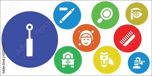 makeup icon set