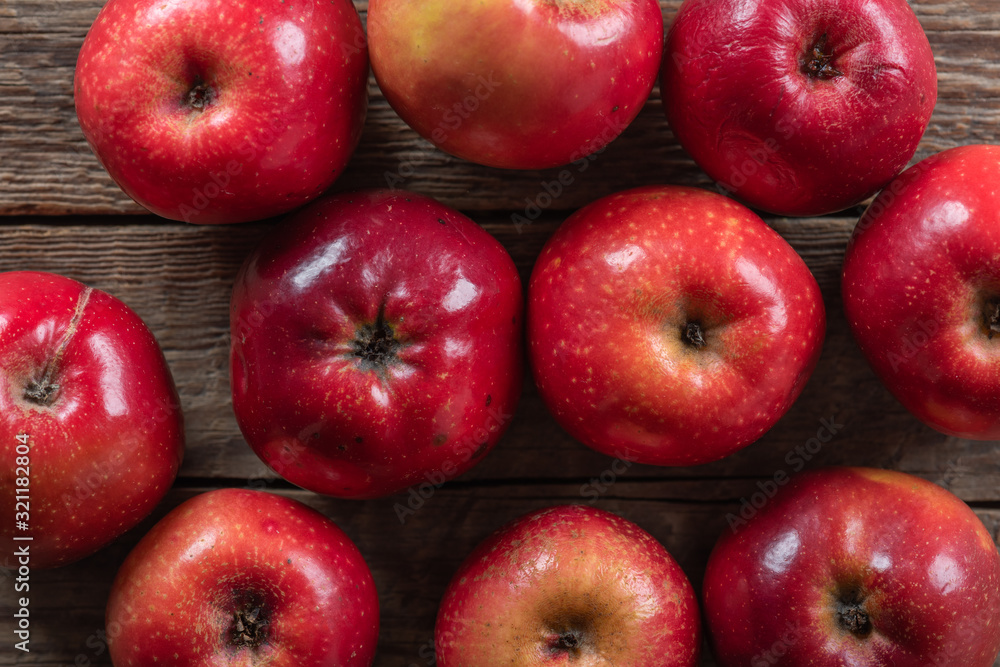 Organic GMO free high iron red apples, variety Gizil Ahmet, bred in Azerbaijan