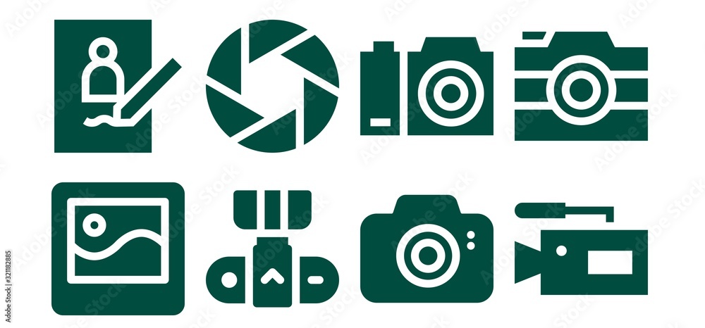photographic icon set - obrazy, fototapety, plakaty 