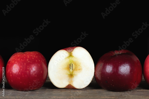 Organic GMO free high iron red apples, variety Gizil Ahmet, bred in Azerbaijan photo