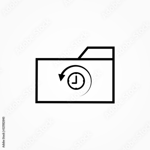 Free Download recent folder history icon design vector illustration - GFXLoad