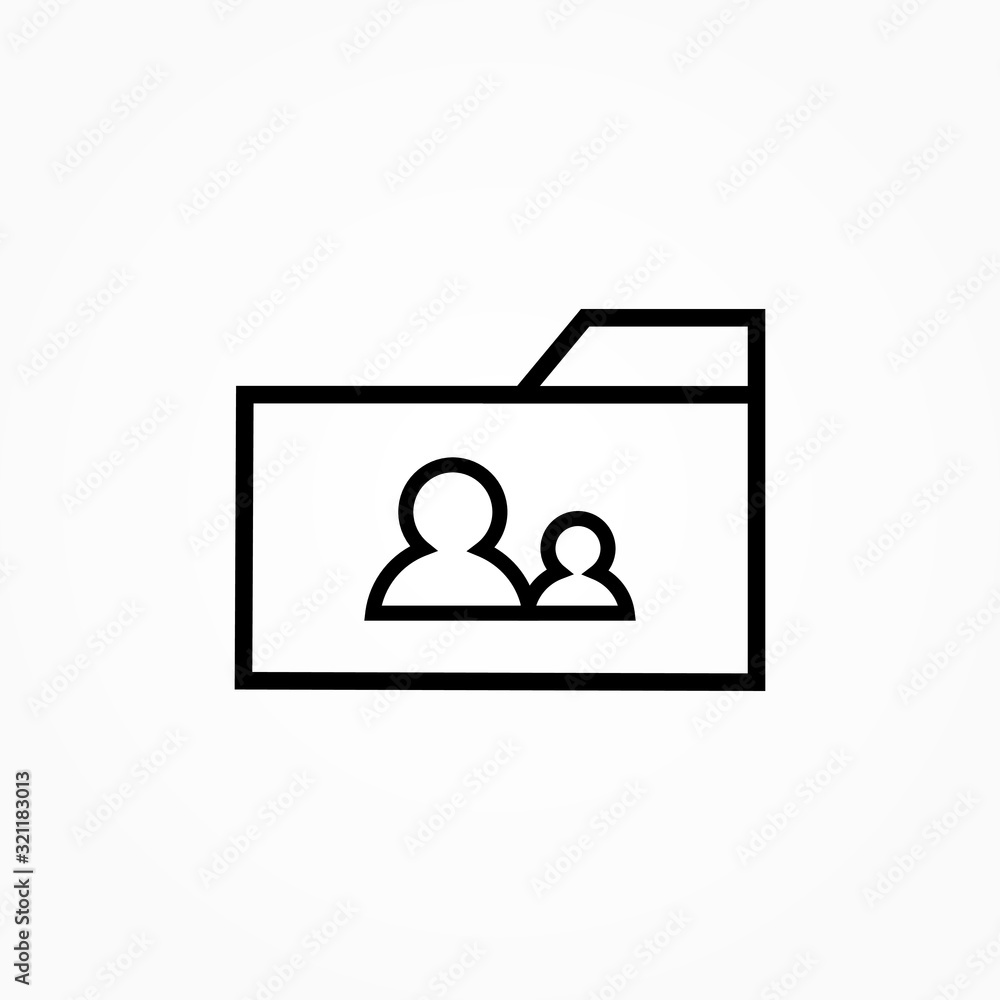 Fototapeta premium user group folder icon design vector illustration