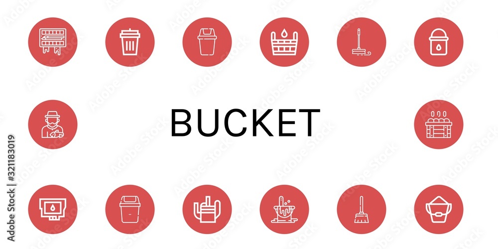 bucket icon set bucket icon set