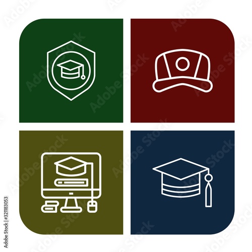 mortar simple icons set