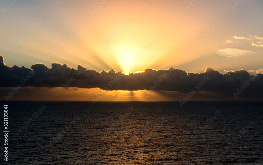 Sunrise over the ocean, Byron Bay Australia