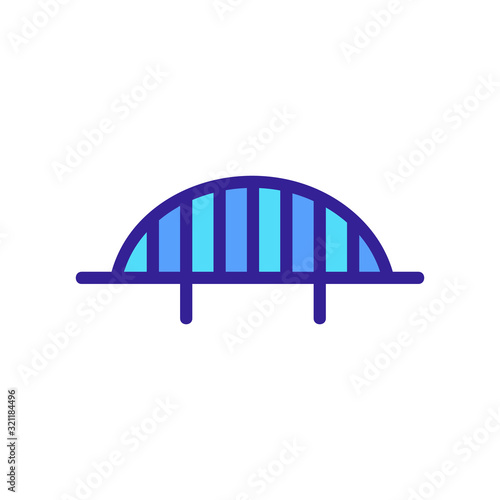 Bridge icon vector. Thin line sign. Isolated contour symbol illustration