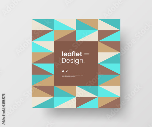 Amazing business advertisement vector mural art square banner mock up. Modern corporate abstract geometric illustration design layout background. Company identity quadrangle texture brochure template.