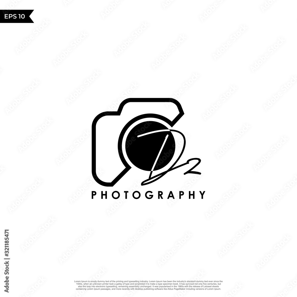 Initial Letter DZ with camera. Logo photography simple luxury vector. Initial Letter DZ with camera. Logo photography simple luxury vector.
