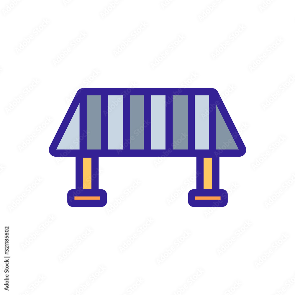 Bridge icon vector. Thin line sign. Isolated contour symbol illustration