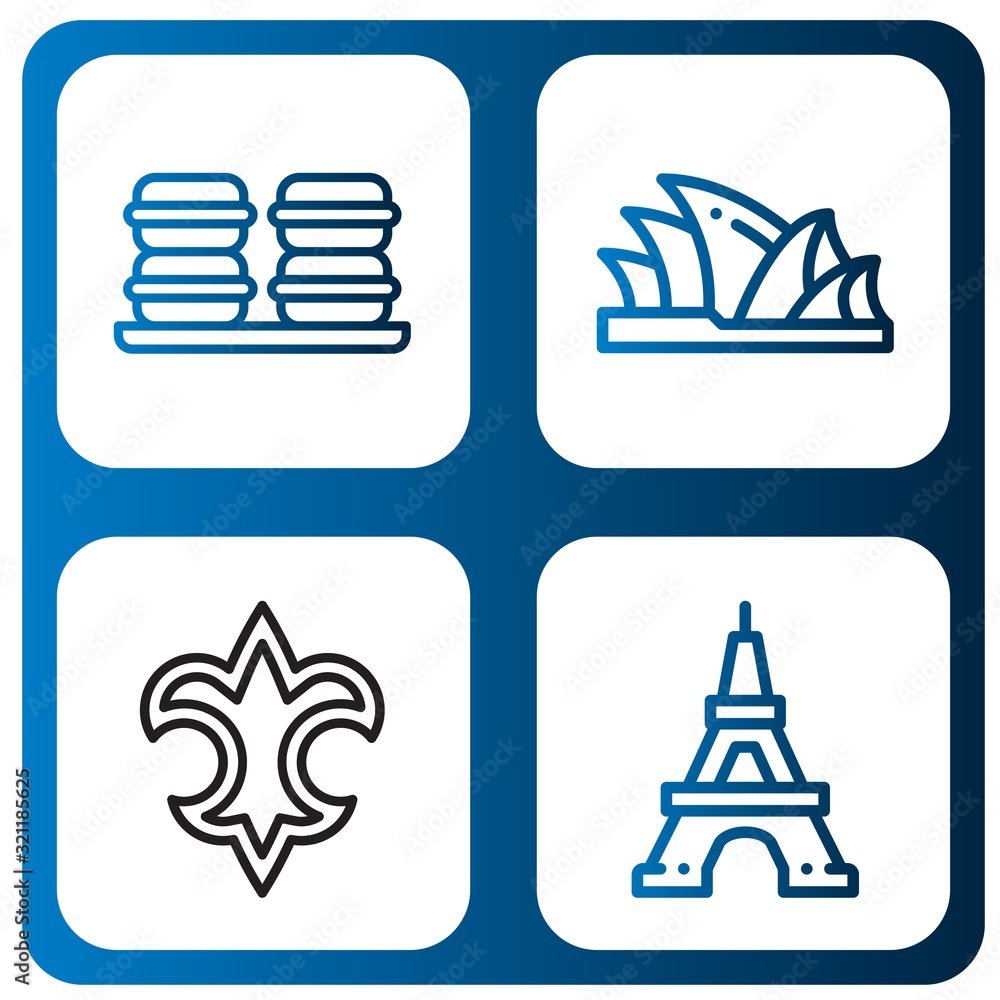 france simple icons set france simple icons set