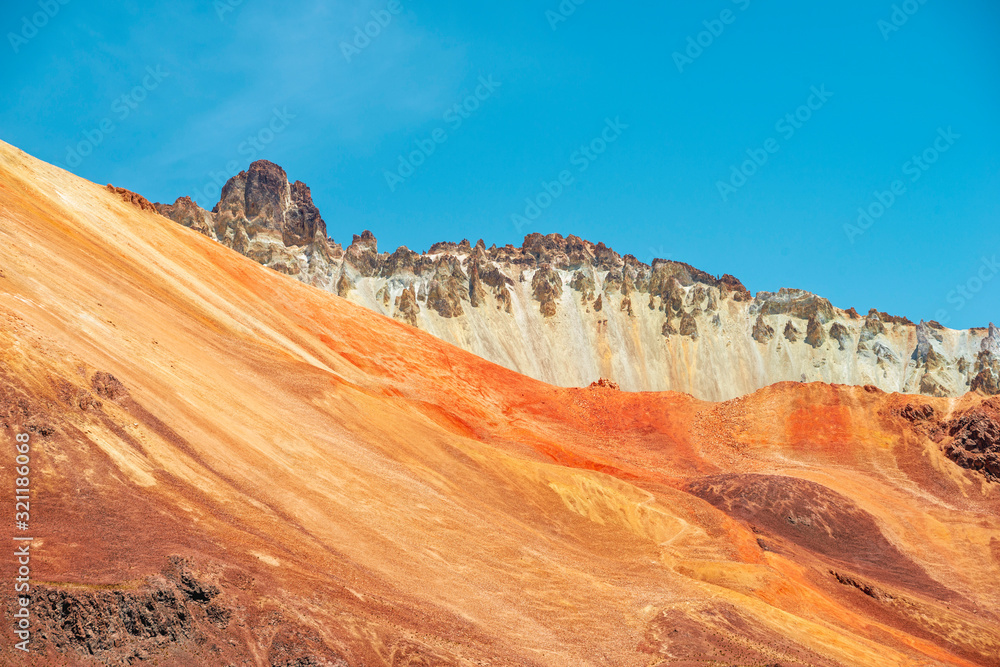 colorful volcanic land
