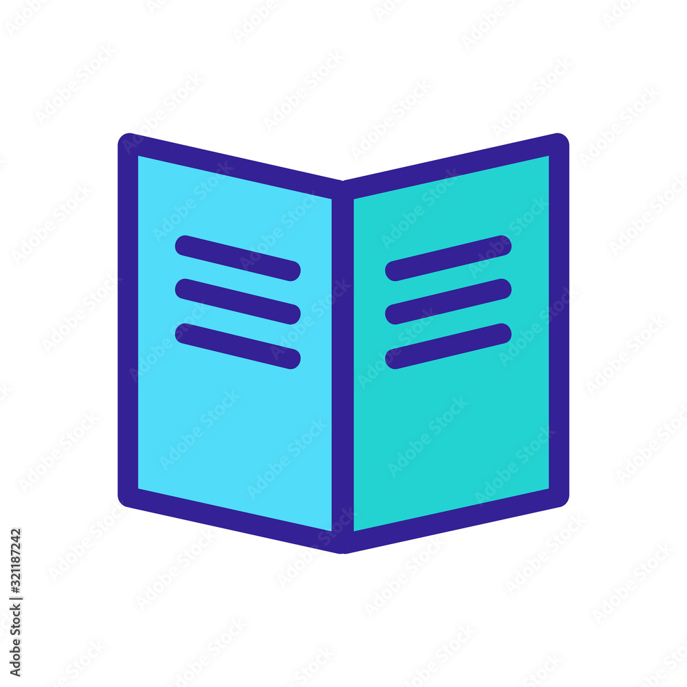 booklet icon vector. Thin line sign. Isolated contour symbol illustration booklet icon vector. Thin line sign. Isolated contour symbol illustration