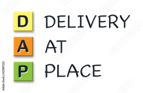 DAP initials in colored 3d cubes with meaning
