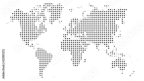 world map vector on white background. world map from dot for background. isolated world map. editable vector.