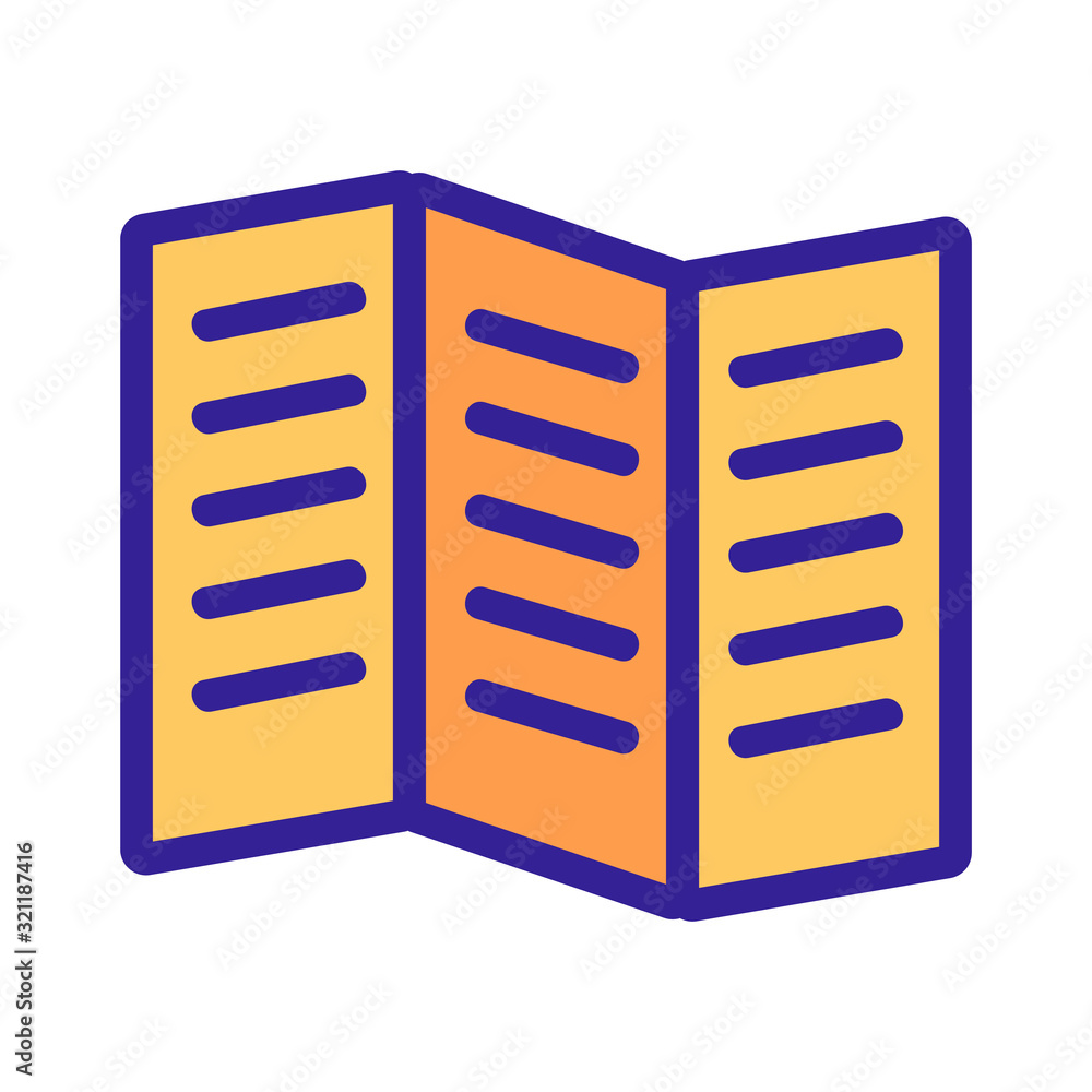 booklet icon vector. Thin line sign. Isolated contour symbol illustration booklet icon vector. Thin line sign. Isolated contour symbol illustration