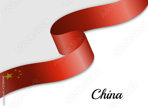 waving ribbon flag China
