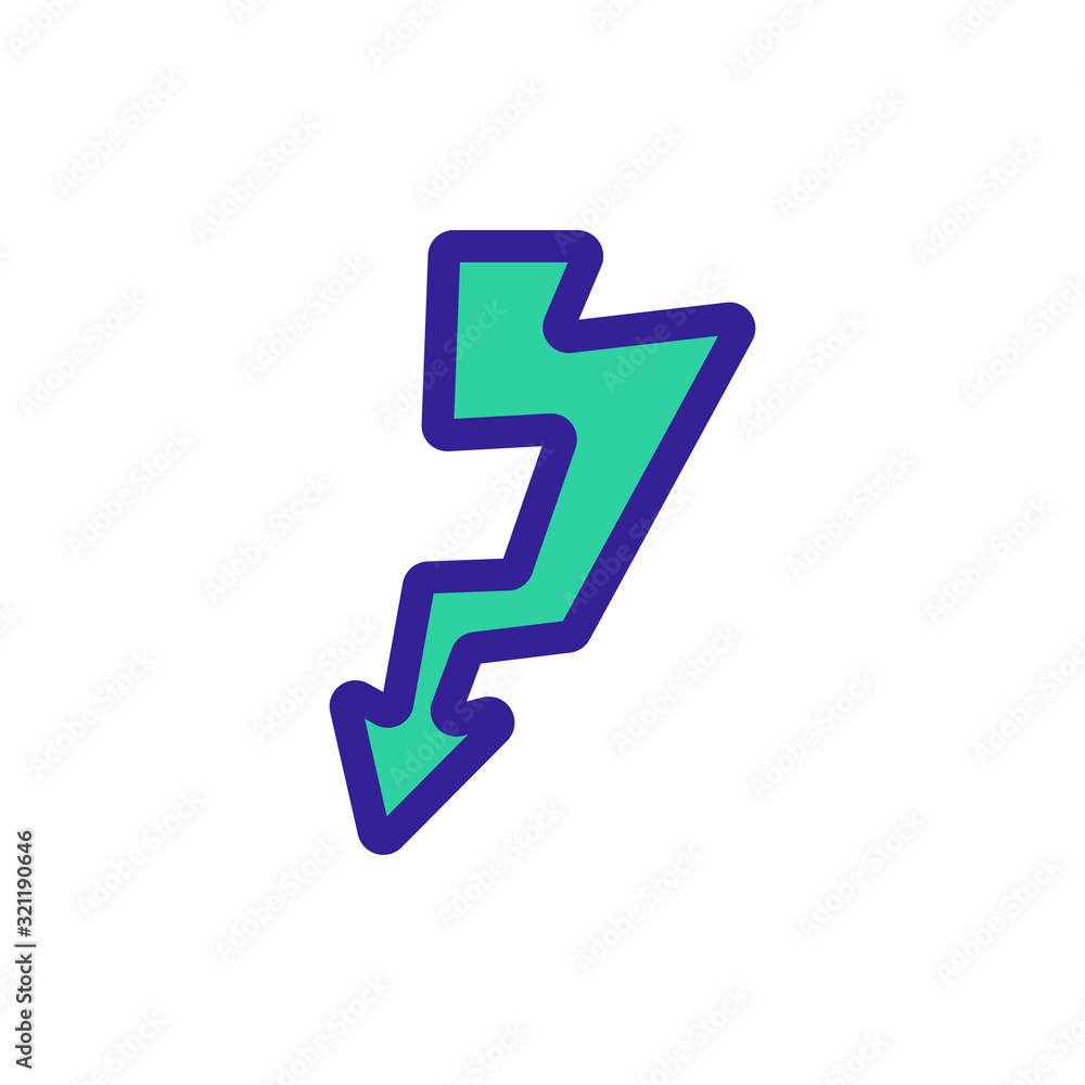 Lightning Storm Hurricane Icon Vector. Thin line sign. Isolated contour symbol illustration Lightning Storm Hurricane Icon Vector. Thin line sign. Isolated contour symbol illustration