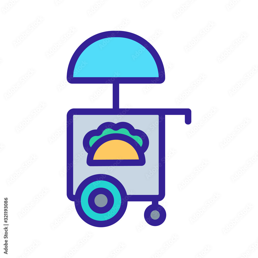 Taco icon vector. Thin line sign. Isolated contour symbol illustration Taco icon vector. Thin line sign. Isolated contour symbol illustration