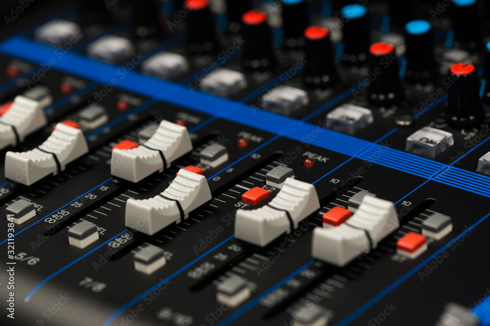 Audio mixer board Audio mixer board