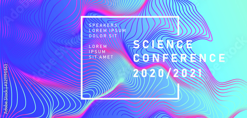 Abstract geometric background. Poster template for Business and IT Technologies Conference.