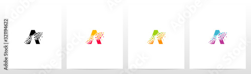 Eroded Particle On Letter Logo Design A