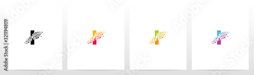 Eroded Particle On Letter Logo Design I