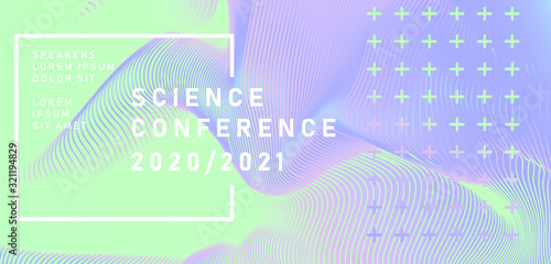 Abstract geometric background. Poster template for Business and IT Technologies Conference.