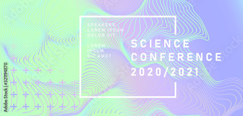 Abstract geometric background. Poster template for Business and IT Technologies Conference.