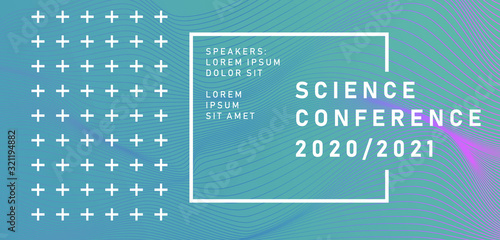 Abstract geometric background. Poster template for Business and IT Technologies Conference.
