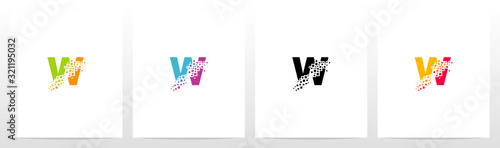 Eroded Particle On Letter Logo Design W
