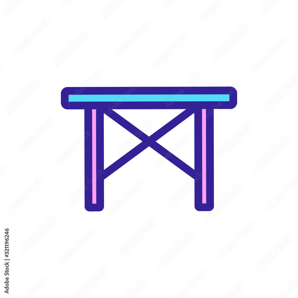 table icon vector. Thin line sign. Isolated contour symbol illustration table icon vector. Thin line sign. Isolated contour symbol illustration
