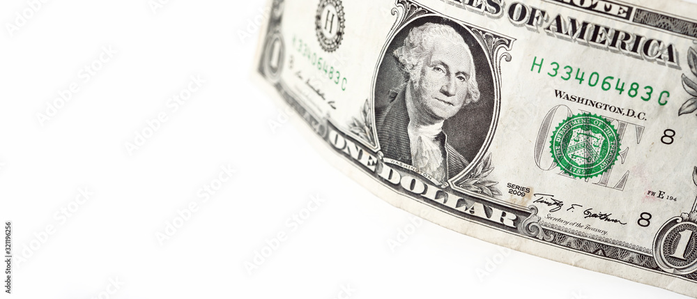 close up of banknote isolated on white background close up of banknote isolated on white background