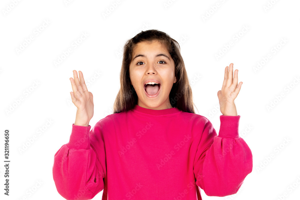 Surprised adorable young girl Surprised adorable young girl