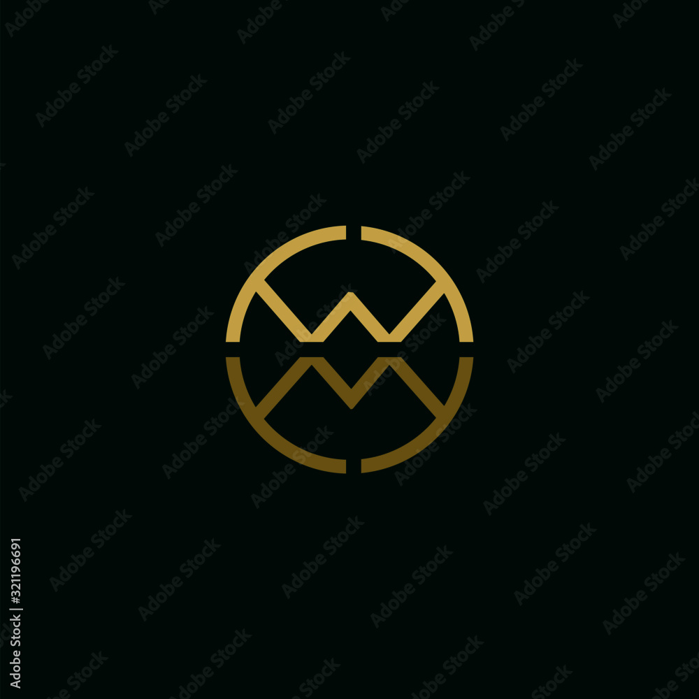 W letter logo M letter initial design W letter logo M letter initial design