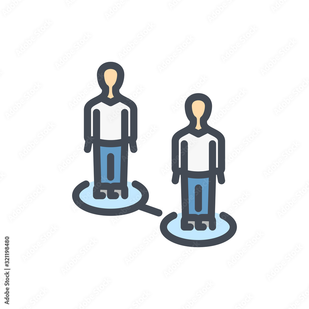 Team management and job replacement color line icon. Human resources and staff change vector outline colorful sign. Team management and job replacement color line icon. Human resources and staff change vector outline colorful sign.