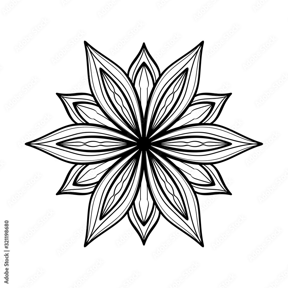Obraz premium Abstract floral shape. Element for design. Vector illustration.