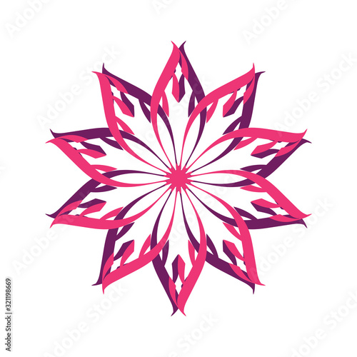 Abstract floral shape. Element for design. Vector illustration.