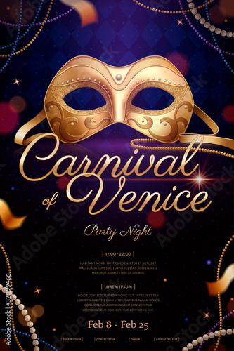 Exquisite Venice carnival poster